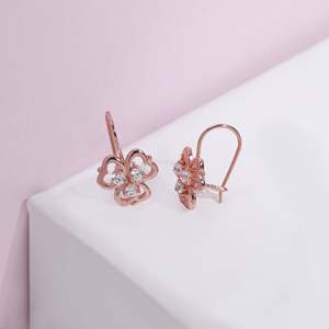 ชุดสร้อยคอประดับรูปใบโคลเวอร์สีโรสโกลด์คลาสสิกสำหรับผู้หญิง-หรูหราสวมใส่ได้ทุกวันของขวัญแต่งงานและวันครบรอบ - Product Image 2