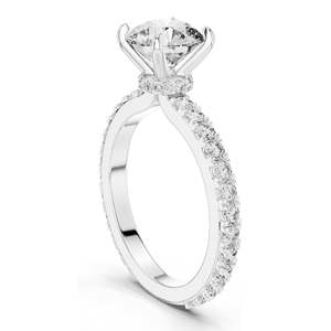 Anillo de Compromiso con Diamante Redondo Brillante de 1.62 CT Cultivado en Laboratorio, Claridad VVS-VS EF, Oro de 18KT, 14KT, 10KT y Plata 925, Color Rosa - Product Image 5