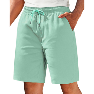 La conception taille haute fournit des shorts chauds Shorts pour hommes respirants Shorts en coton d'été avec poches Casual Short avec élastique - Product Image 1
