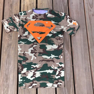 Impresión bajo demanda Brown Camo Style Rash guards Manga larga MMA Material de Spandex sublimado para hombres y mujeres - Product Image 4