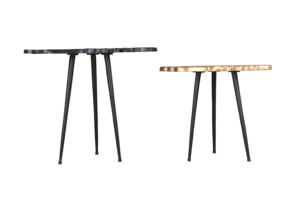 โต๊ะข้างสำหรับบ้านในบ้านเฟอร์นิเจอร์โต๊ะข้างข้างสำหรับใส่สีกาแฟโลหะดีไซน์ทันสมัย - Product Image 2