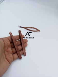 Pince à épiler couleur or rose avec lame affûtée, ciseaux à ressort, pointe inclinée, pointe carrée, logo personnalisé, pour l'épilation des sourcils - Product Image 5
