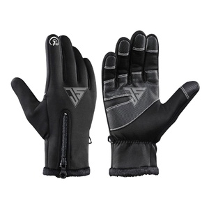 Gant d'hiver à écran tactile de haute qualité pour hommes fabriqué à partir de tissu/cuir imperméable stratifié de polyuréthane, doublure intérieure en fourrure - Product Image 1