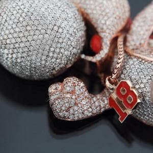 สร้อยคอจี้เพชรโมอิสเงินสเตอร์ลิงสำหรับเครื่องประดับแฟชั่น - Product Image 5