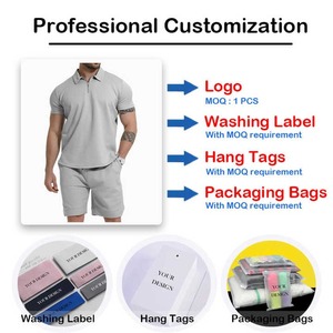 Conjunto de Camiseta y Pantalones Cortos de Algodón 100% con Impresión Personalizada OEM para Verano, para Marcas Globales, Fábrica de Ropa, Logotipo Bordado Personalizado - Product Image 5