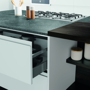 100% Made in Italy Armoires de cuisine professionnelles à finition laquée ou laminée entièrement personnalisées pour l'exportation au détail - Product Image 2