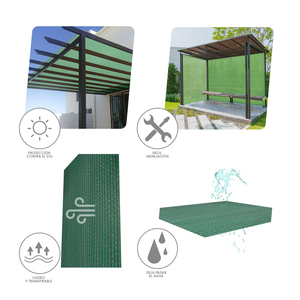Malla de sombreo verde claro, rollo de 1.0 metro, 10 metros - Product Image 3