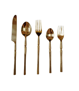 Juego de cubiertos estándar superior Juego de Cubiertos de latón pulido con espejo Juego de cubiertos de diseñador de estilo clásico único para hoteles Cocina Boda - Product Image 2