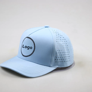 VN หมวกกอล์ฟแบบสปอร์ต5แผง100% โพลีเอสเตอร์ระบายอากาศได้กันน้ำมีรูตัดด้วยเลเซอร์ปักโลโก้พิมพ์พลาสติกด้านหลัง - Product Image 3