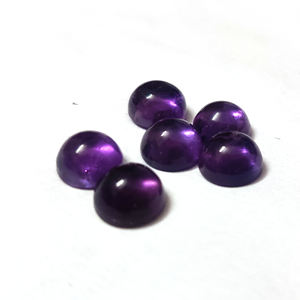 Cabujón de amatista Africana redonda Natural de 8mm, piedra de cristal suelta para fabricación de joyas, certificado IGI - Product Image 2