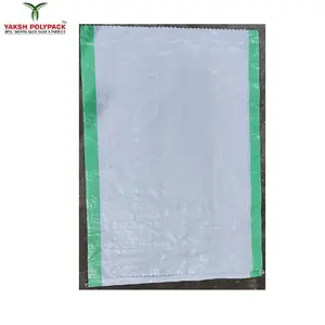 Good Quality New PP Woven Sack Bag With Side Green Panel Manufacturer From India Available At Best Price For Sale