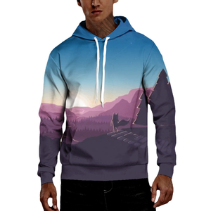 เสื้อฮู้ดลำลองผู้ชายสำหรับฤดูหนาว ผ้าผสมคอตตอน 100% สีและโลโก้สั่งทำได้ ทรงปกติ พิมพ์ลายแบบระเหิดด้วยความร้อน - Product Image 4