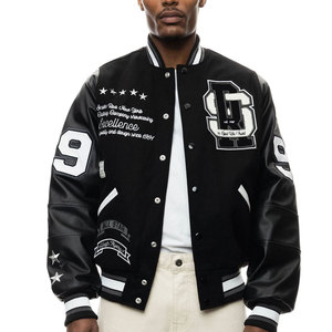 Best Supplier Bulk Quantity Men's Varsity Jacket Professionally Manufactured Street Style <b>Canvas</b> Stand Collar Front Waterproof - Product Image 1