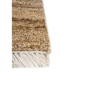 พรมขนสัตว์ถักมือสีเบจและสีน้ำตาลสไตล์โบโฮแบบอัฟกันสำหรับห้องนั่งเล่นที่บ้าน รูปทรงสี่เหลี่ยมผืนผ้า ลายปะติด- Lsea-1197 - Product Image 4