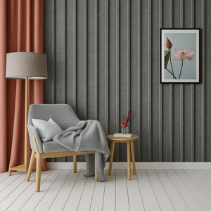 แผ่นผนังตกแต่งภายในลายลอน PVC ทันสมัย เป็นมิตรกับสิ่งแวดล้อม กันน้ำ ทนไฟ สำหรับโรงงาน ห้องใต้ดิน คุณภาพพรีเมียม - Product Image 1