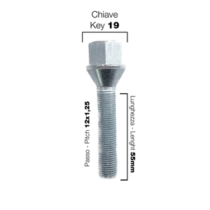 10 pernos ch.19 12x1.25 l.55mm - Product Image 2