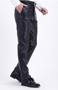 Elite Craft Industry Hombres 100% Pantalones de cuero para montar en motocicleta Cremallera Fly Cintura alta Ligero Casual Estilo de invierno Transpirable - Product Image 4