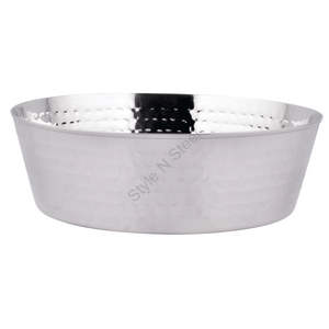 ชามสแตนเลสทรงกลมพร้อมชามเสิร์ฟทำจากเหล็กทุบสำหรับตกแต่ง - Product Image 1