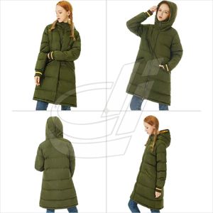 Doudoune coupe-vent pour femmes, manteau Long, chaud, léger, imperméable, grande taille, à la mode, décontracté, hiver, OEM - Product Image 1