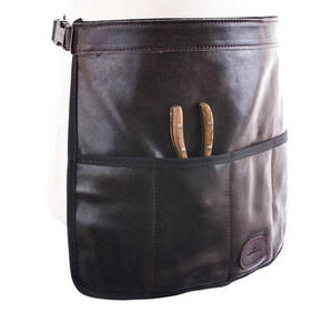 Classic Short <b>Waist</b> Leather <b>Apron</b>, Customized Cowhide Short Leather <b>Apron</b>, Waterproof Leather <b>Apron</b> - Product Image 2