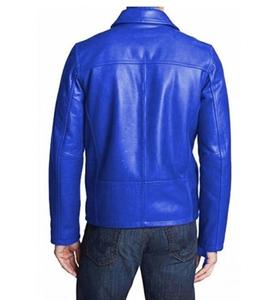 Meilleur prix personnalisé hommes haute rue mode veste en cuir saison d'hiver fermeture à glissière couleur unie lettre directe Pakistan - Product Image 6