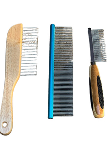 Peine para mascotas, cepillo para el cuidado de gatos, pelo largo, Galgo, acero inoxidable, mango de madera, logotipo personalizado - Product Image 3