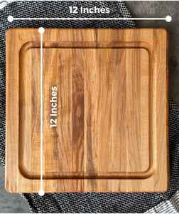 Stylish Wooden Kitchen Board for Slicing, <b>Dicing</b>, and Serving, Food-Grade, Easy to Clean, Highly Durable with Stainless Steel - Product Image 4
