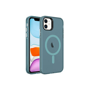 Coque rigide transparente givrée verte Netzy C-Pro pour iPhone 11 compatible avec la recharge MagSafe Modèle M4 Housse de téléphone portable - Product Image 1