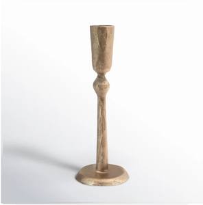 Portavelas de Metal dorado único, soporte minimalista elegante hecho a mano para mesa de comedor, centro de mesa de boda y acento de decoración del hogar - Product Image 5