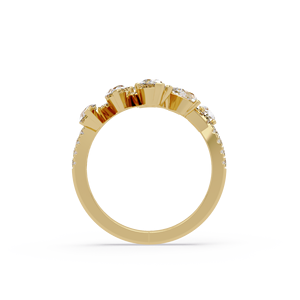 Classic <b>Rings</b> 14K Pure Gold Pear Cut Lab Grown Diamond <b>Ring</b> Laurel Leaf Bypass <b>Ring</b> For Women Fine Jewelry Engagement <b>Rings</b> - Product Image 4