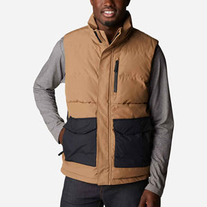 Gilet matelassé rembourré d'hiver personnalisé avec logo, pour homme et femme, fermeture éclair, col roulé, sans manches, design réversible, imperméable, chaud - Product Image 1
