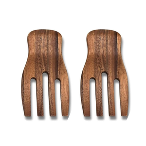 Pinces à salade en bois rustiques Bon prix Vaisselle de restaurant fabriquée au Vietnam pour servir de la salade mélange des ustensiles - Product Image 4