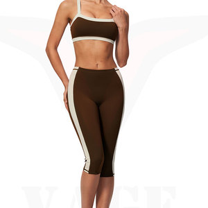 Ensemble de shorts de yoga pour femmes, tissu extensible doux, taille élastique, confortables, pour les vêtements de yoga - Product Image 3