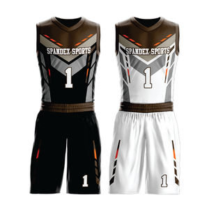 Conjunto de uniforme de baloncesto personalizado de alta calidad logotipo bordado con sublimación - Product Image 1