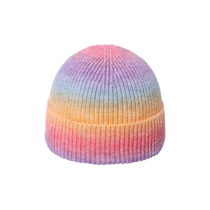 หมวกบีนนี่ผ้าขน100% สำหรับฤดูหนาวสินค้าใหม่หมวกบีนนี่สีสันสดใส2025ออกแบบได้ตามต้องการ - Product Image 2