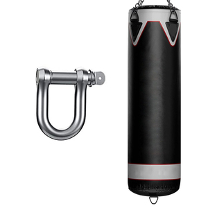 Sac de frappe lourd en cuir PU durable pour adulte pour la boxe Muay Thai et l'entraînement de fitness MMA suspendu avec chaîne de logo personnalisable - Product Image 4