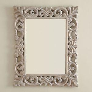 Cadre de miroir en bois sculpté de qualité supérieure avec un design rustique traditionnel pour un intérieur charmant de style ferme - Product Image 6