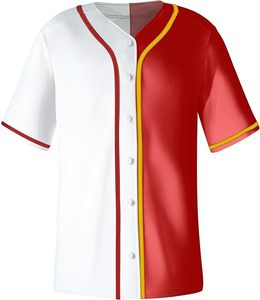 เสื้อเจอร์ซีย์ลำลองแขนสั้นติดกระดุมสำหรับผู้ชายชุดกีฬาชุดเบสบอลและชุดซอฟต์บอล - Product Image 5