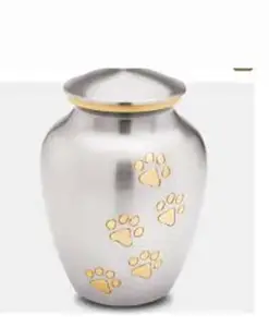 Guci hewan peliharaan grosir kremasi kuningan untuk guci kecil kenang-kenangan kecil dekoratif abu kucing dan anjing