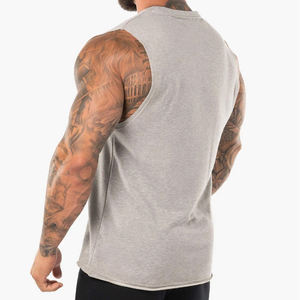 Wholesale Men Sports Tank Top Custom <b>Muscle</b> Fitness <b>Vest</b> Training Men's Gym Tank Top - Product Image 4