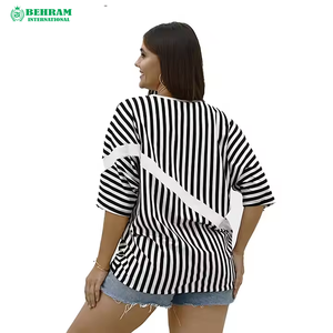 เสื้อยืดตาข่ายโอเวอร์ไซส์สำหรับผู้ชายเสื้อยืดพิมพ์ลาย boxy แบบหลวมสำหรับผู้หญิง - Product Image 5