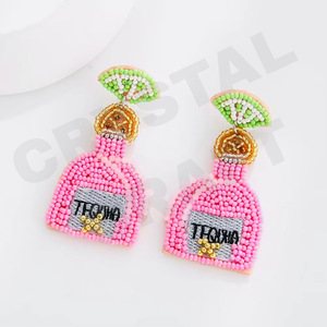 Pumpkin Dangle Earrings New Arrival <b>Cross</b>-Border Handmade Beads Gold Trendy Creative for Parties Christian Style - Product Image 5