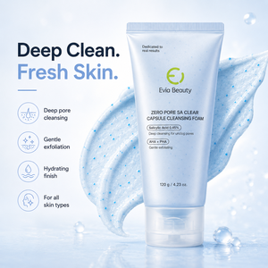 OEM ODM Marque Privée Acide Hyaluronique Acide Salicylique Crème Capsule <span class=keywords><strong>Mousse</strong></span> <span class=keywords><strong>Nettoyante</strong></span> Nettoyant Pores en Profondeur AHA PHA Nettoyant <span class=keywords><strong>Visage</strong></span> Tous Types de <span class=keywords><strong>Peau</strong></span> - Product Image 1