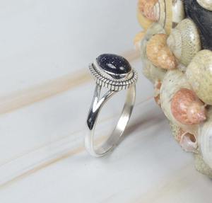 Bague luxueuse en argent sterling 925 faite à la main mode pierre de soleil bijoux en pierres précieuses naturelles solides bague en argent sterling 925 estampillée - Product Image 3