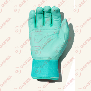 Nuevo diseño de guantes de bateo de béisbol de cuero de color menta logotipo personalizado dedo completo ropa deportiva al aire libre guantes de bateo de béisbol - Product Image 3