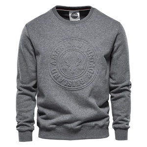Sudadera personalizada 500 GSM en relieve para hombre, forro polar térmico grueso de poliéster/algodón de gran tamaño con forro de peso pesado, antibolitas - Product Image 2