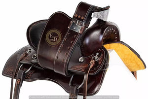 Selle en cuir véritable légère de qualité supérieure pour Western Barrel Racing Rodeo Performance Equipement d'équitation artisanal - Product Image 5