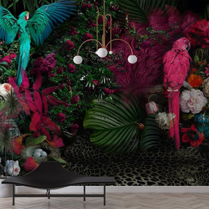 Papier peint <span class=keywords><strong>mural</strong></span> mobile personnalisé avec fleur d'ara chinois dans une <span class=keywords><strong>jungle</strong></span> exotique - Product Image 5