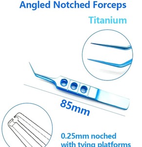 Bán Buôn Giá Kelman Kẹp 7.5Mm Mịn Hàm 4.5Mm 8.5Cm (3.3 ") Mạch Máu Micro Buộc Kẹp Titan Màu Quang Học Màu Xanh - Product Image 5