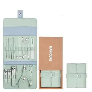 Kit profissional de manicure para unhas e pedicure, conjunto de manicure para viagem, durável, para cuidados com as mãos e pés